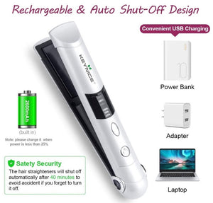 Cordless hair straightener